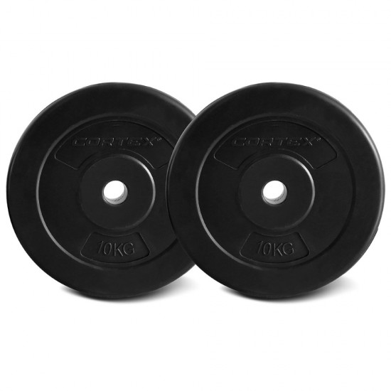 Lifespan Fitness CORTEX 10KG ENDURASHELL WEIGHT PLATE 25MM (2 PACK)