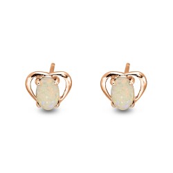 Wellington Jeweller - In-Love Solid Opal Earrings (Rose Gold)